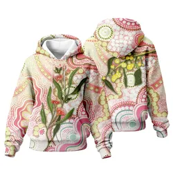 Aboriginal Urban Women Hoodie Wattle Eucalyptus Blossom Peach Pastel Zip Up Hoodie
