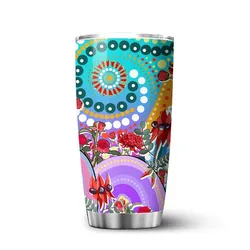 Aboriginal Urban Tumbler Sturt’s Desert Pea And Waratah