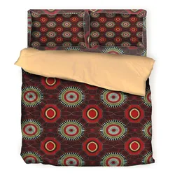 Aboriginal Dot Painting Bedding Set Sacred Connections Red