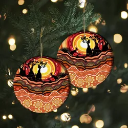 Aboriginal Urban Ornament Hunting Animals Ceramic Ornament