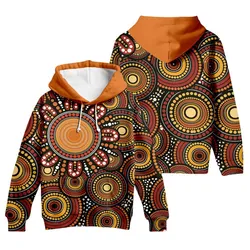 Aboriginal Dot Painting Hoodie Campsite Red Brown Zip Up Hoodie