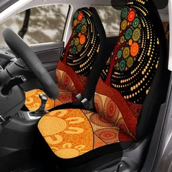 Aboriginal Dot Painting Car Seat Cover Tree Red