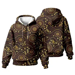 Aboriginal Dot Painting Women Hoodie Seeds Of The Journey Pattern Zip Up Hoodie