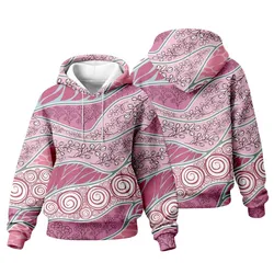 Aboriginal Urban Women Hoodie Bush Plant Pink Zip Up Hoodie