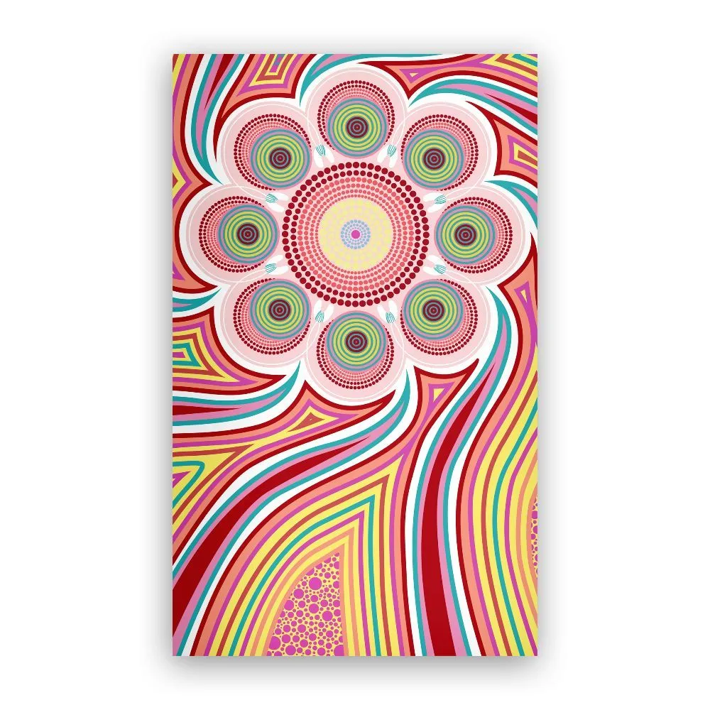 Aboriginal Urban Carpet Rug Meeting Places Color Pastel