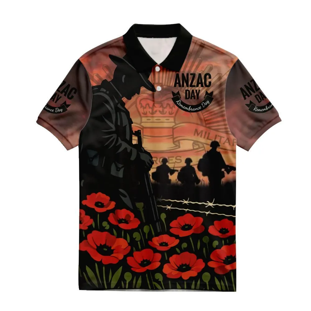 Lest We Forget Polo Shirt Remembrance Day