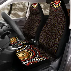 Aboriginal Dot Painting Car Seat Cover Campsite Yellow Red