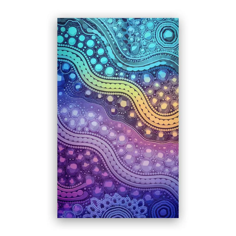 Aboriginal Dot Painting Carpet Rug Aurora Spirit
