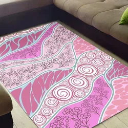 Aboriginal Urban Carpet Rug Bush Plant Pink