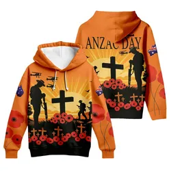 Lest We Forget Hoodie Soldier Memorial Australia Zip Up Hoodie