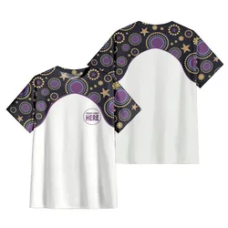 Aboriginal Dot Painting Custom Logo T-Shirt Ocean Spirits Blue Purple Urban