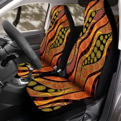 Aboriginal Dot Painting Car Seat Cover Campsite Earthy Orange