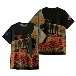 Lest We Forget T-Shirt New Zealand Remembrance 25 April