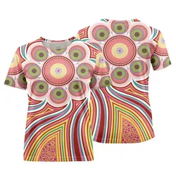Aboriginal Urban Women T-Shirt Meeting Places Color Pastel