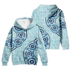 Aboriginal Dot Painting Hoodie Waterhole Blue Rarrk Zip Up Hoodie
