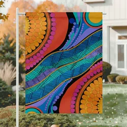 Aboriginal Rarrk Garden Flag Waterhole Running Water