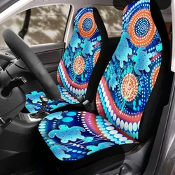 Aboriginal Dot Painting Car Seat Cover Turtle Waterhole Royal Blue