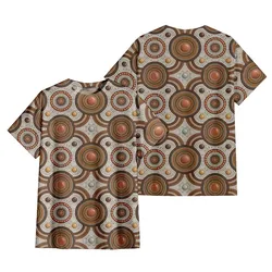 Aboriginal Dot Painting T-Shirt Campsite Pattern