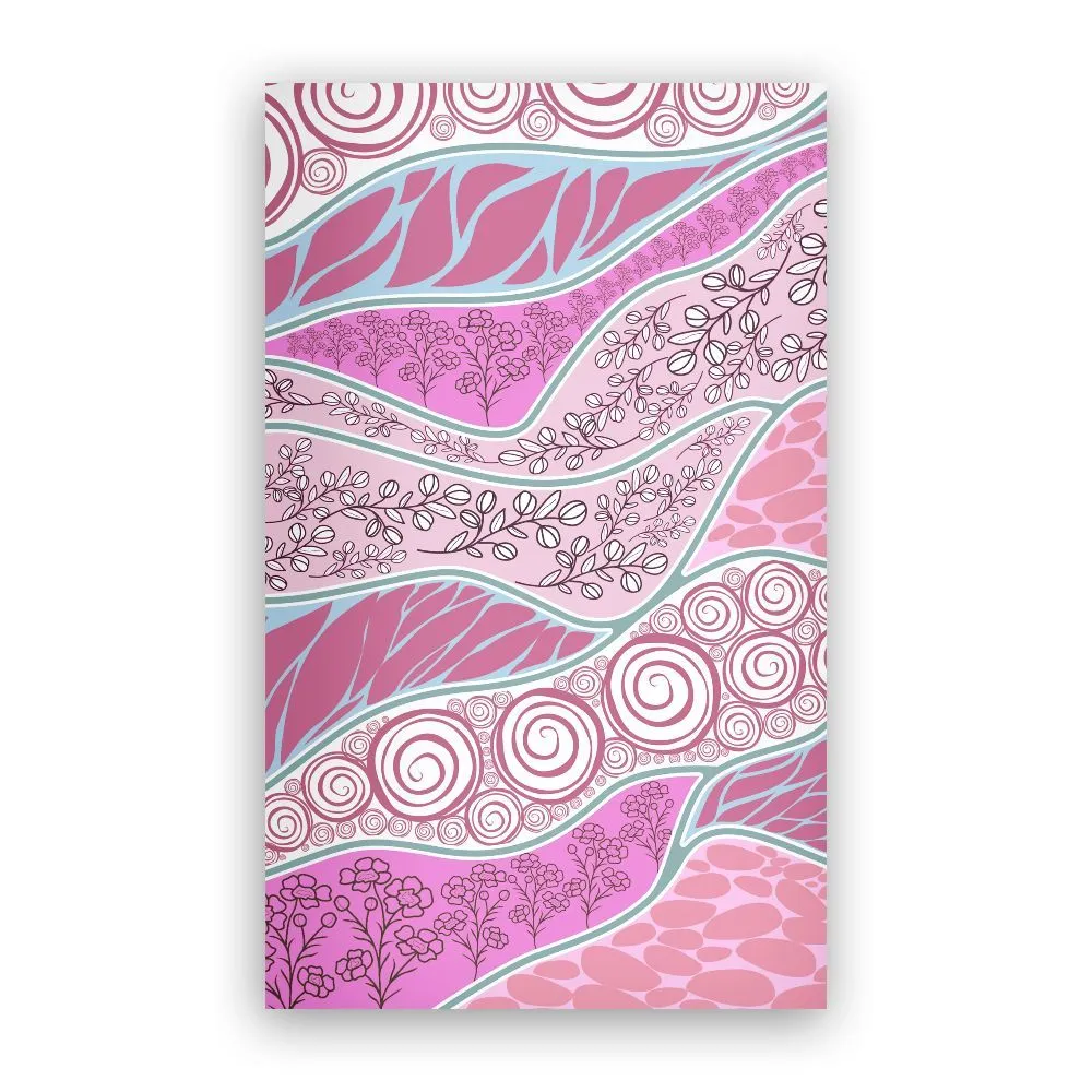 Aboriginal Urban Carpet Rug Bush Plant Pink