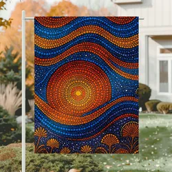 Aboriginal Dot Painting Garden Flag Sun Urban