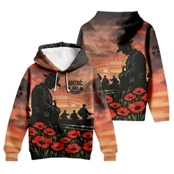 Lest We Forget Hoodie Remembrance Day Zip Up Hoodie