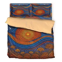 Aboriginal Dot Painting Bedding Set Sun Urban