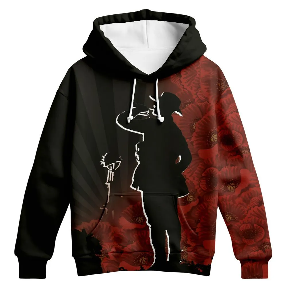 Lest We Forget Hoodie Soldiers Red Poppy Zip Up Hoodie
