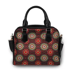 Aboriginal Dot Painting Shoulder Handbag Sacred Connections Red