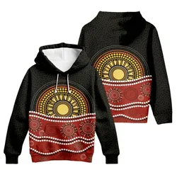 Aboriginal Dot Painting Hoodie Sunset Black Red Zip Up Hoodie