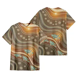 Aboriginal Dot Painting T-Shirt Fish Rarrk