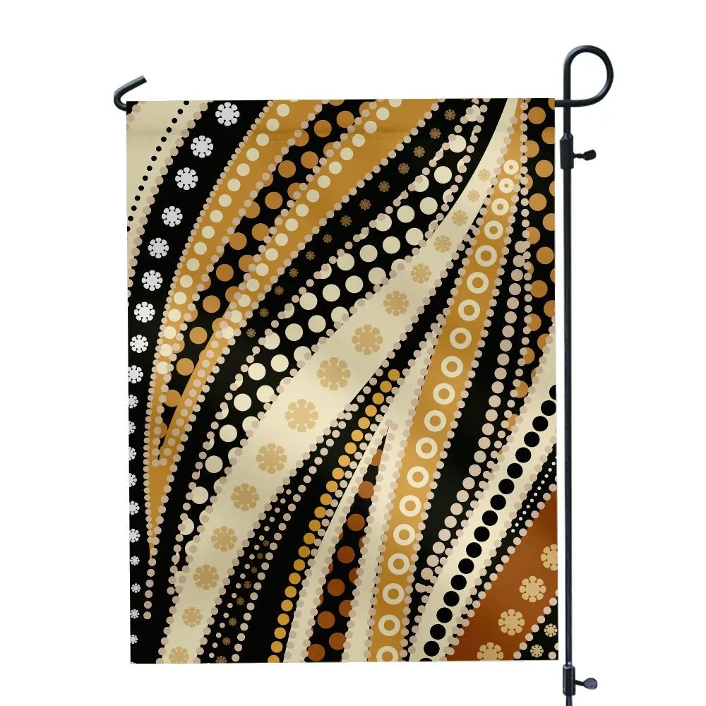 Aboriginal Dot Painting Garden Flag Path Of Ancestors Sand