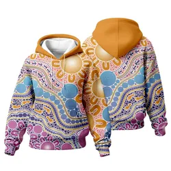 Aboriginal Dot Painting Women Hoodie Waterhole Pastel Urban Zip Up Hoodie