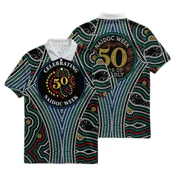 Aboriginal Dot Painting Polo Shirt 50 Years Of Deadly