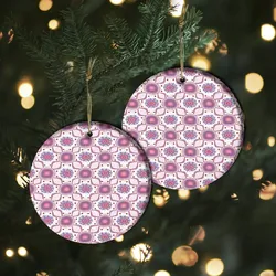 Aboriginal Dot Painting Ornament Campsite Rarrk Ceramic Ornament