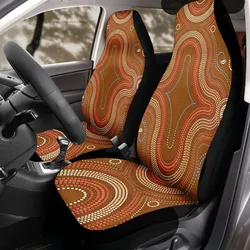 Aboriginal Dot Painting Car Seat Cover Red Earth Paths