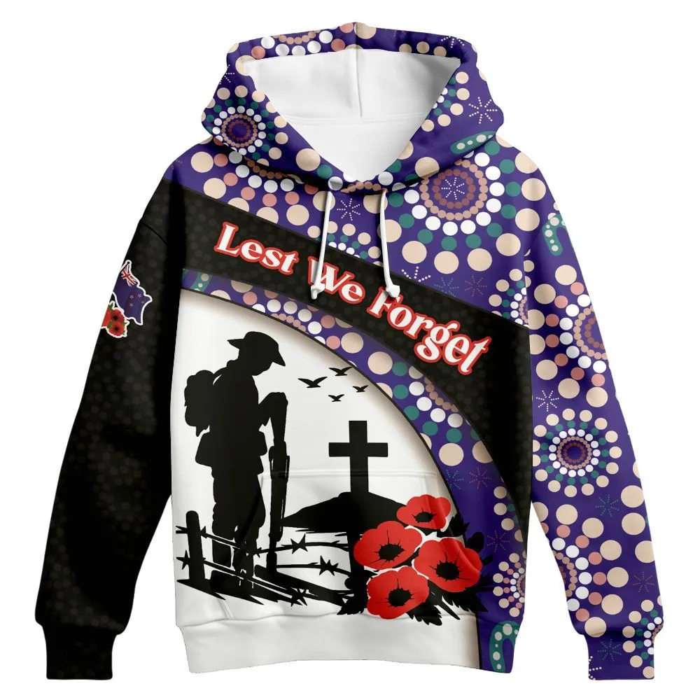 Lest We Forget Hoodie Aboriginal Lest We Forget Zip Up Hoodie