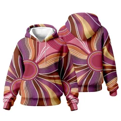 Aboriginal Dot Painting Women Hoodie Waterpath Magenta Zip Up Hoodie