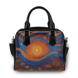 Aboriginal Dot Painting Shoulder Handbag Sun Urban