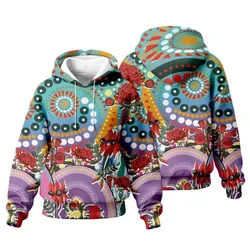 Aboriginal Urban Women Hoodie Sturt’s Desert Pea And Waratah Zip Up Hoodie