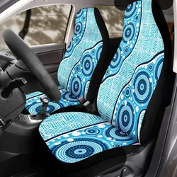 Aboriginal Dot Painting Car Seat Cover Waterhole Blue Rarrk