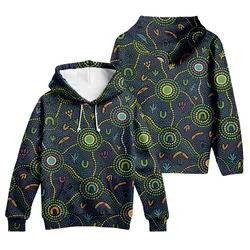 Aboriginal Dot Painting Hoodie Circle Of Ancestors Blue Zip Up Hoodie