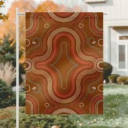 Aboriginal Dot Painting Garden Flag Red Earth Paths