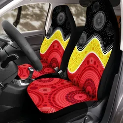 Aboriginal Dot Painting Car Seat Cover Red Earth Hunt