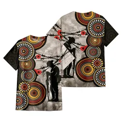 Lest We Forget T-Shirt Aboriginal Soldier Barbed Wire