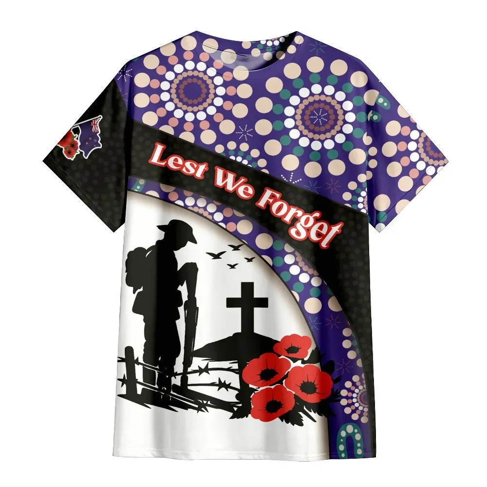 Lest We Forget T-Shirt Aboriginal Lest We Forget