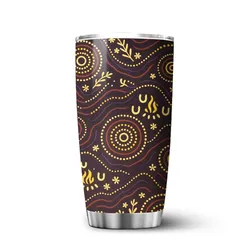 Aboriginal Dot Painting Tumbler Seeds Of The Journey Pattern