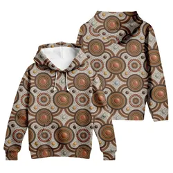 Aboriginal Dot Painting Hoodie Campsite Pattern Zip Up Hoodie