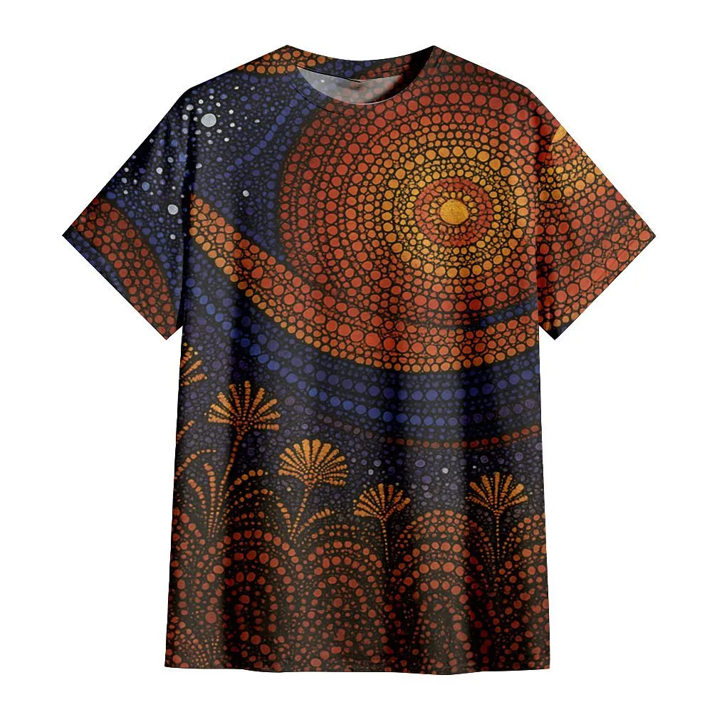 Aboriginal Dot Painting T-Shirt Sun Urban