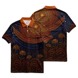 Aboriginal Dot Painting Polo Shirt Sun Urban