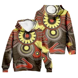 Aboriginal Dot Painting Hoodie Red Earth Zip Up Hoodie